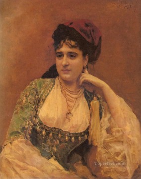 Portrait Of A Lady realist lady Raimundo de Madrazo y Garreta Oil Paintings